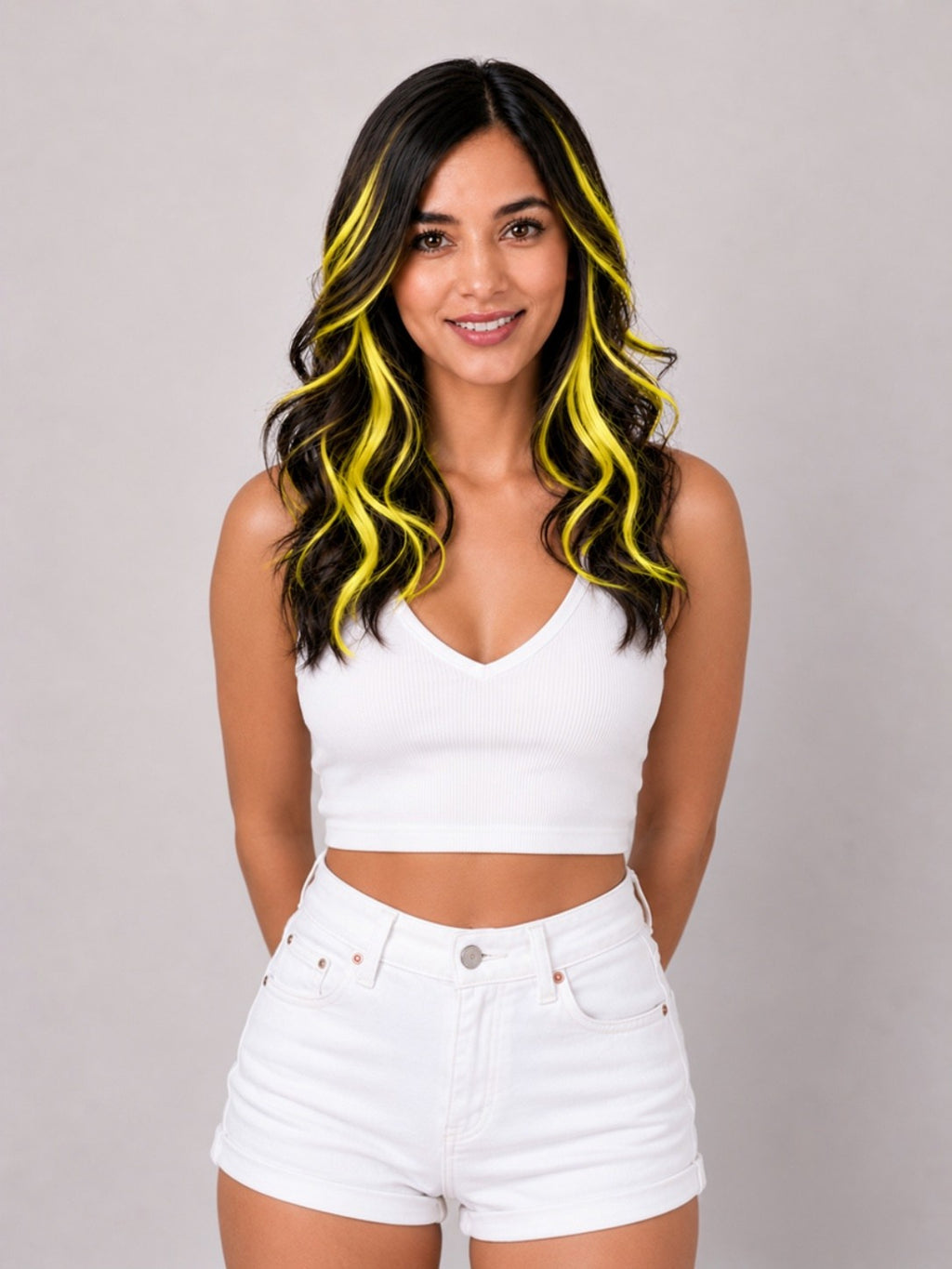 Clip-In-Color Streak- YELLOW