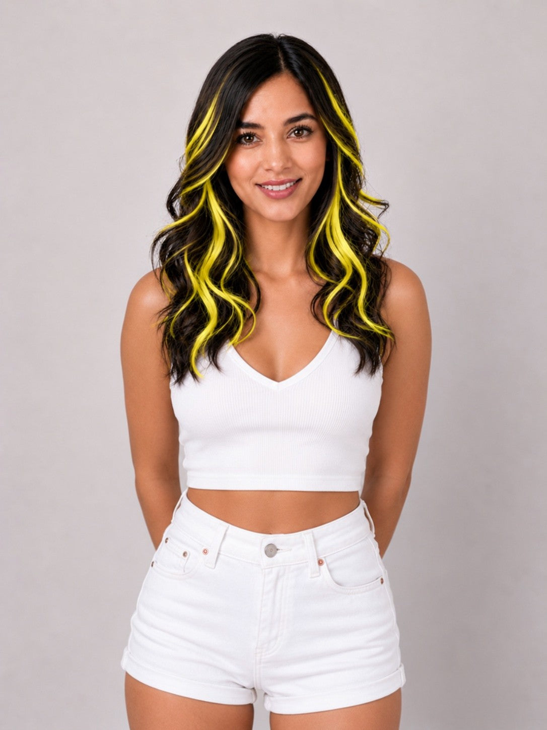 Clip-In-Color Streak- YELLOW