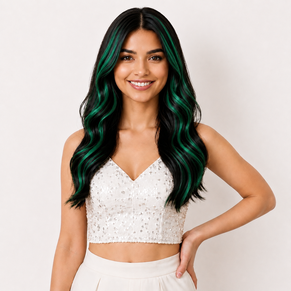 Clip-In-Color Streak- GREEN