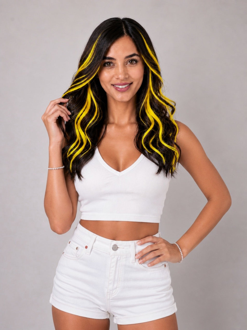 Clip-In-Color Streak- YELLOW