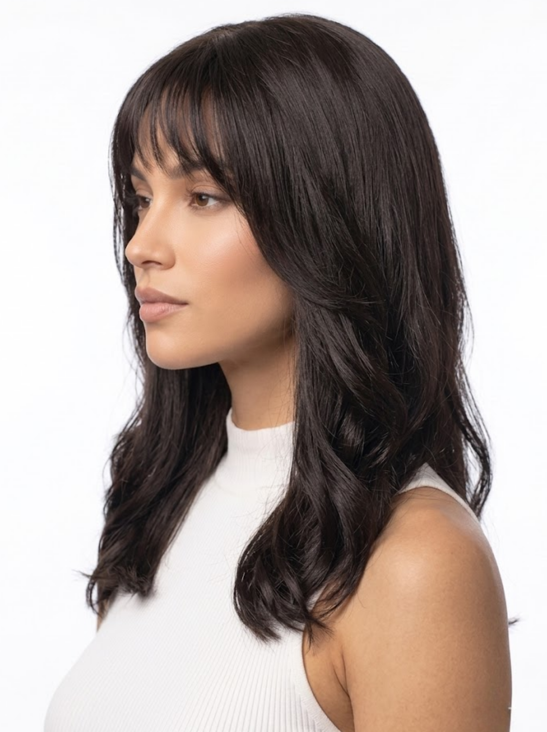 FULL HEAD WITH BANGS- SILK BASE WIG
