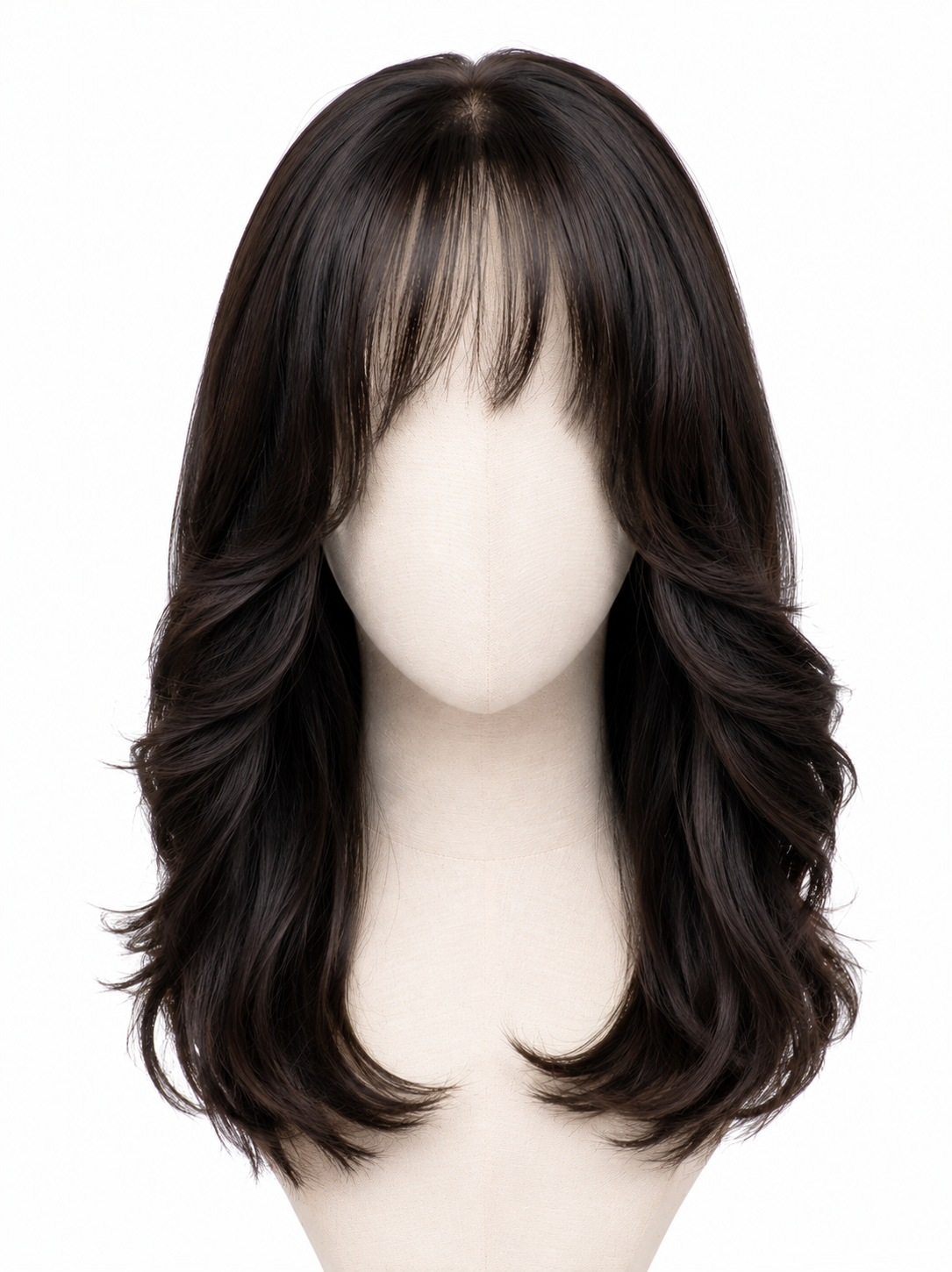 FULL HEAD WITH BANGS- SILK BASE WIG