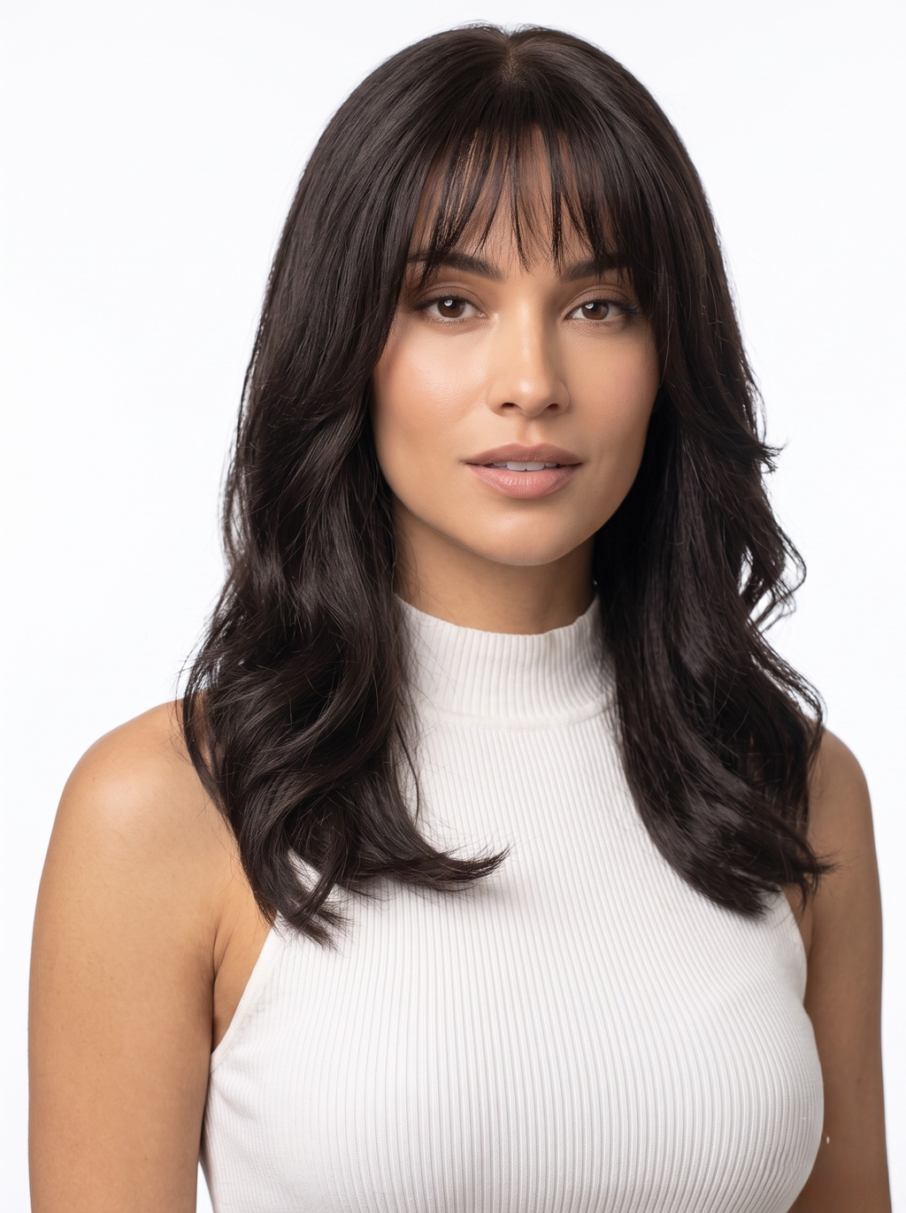 FULL HEAD WITH BANGS- SILK BASE WIG
